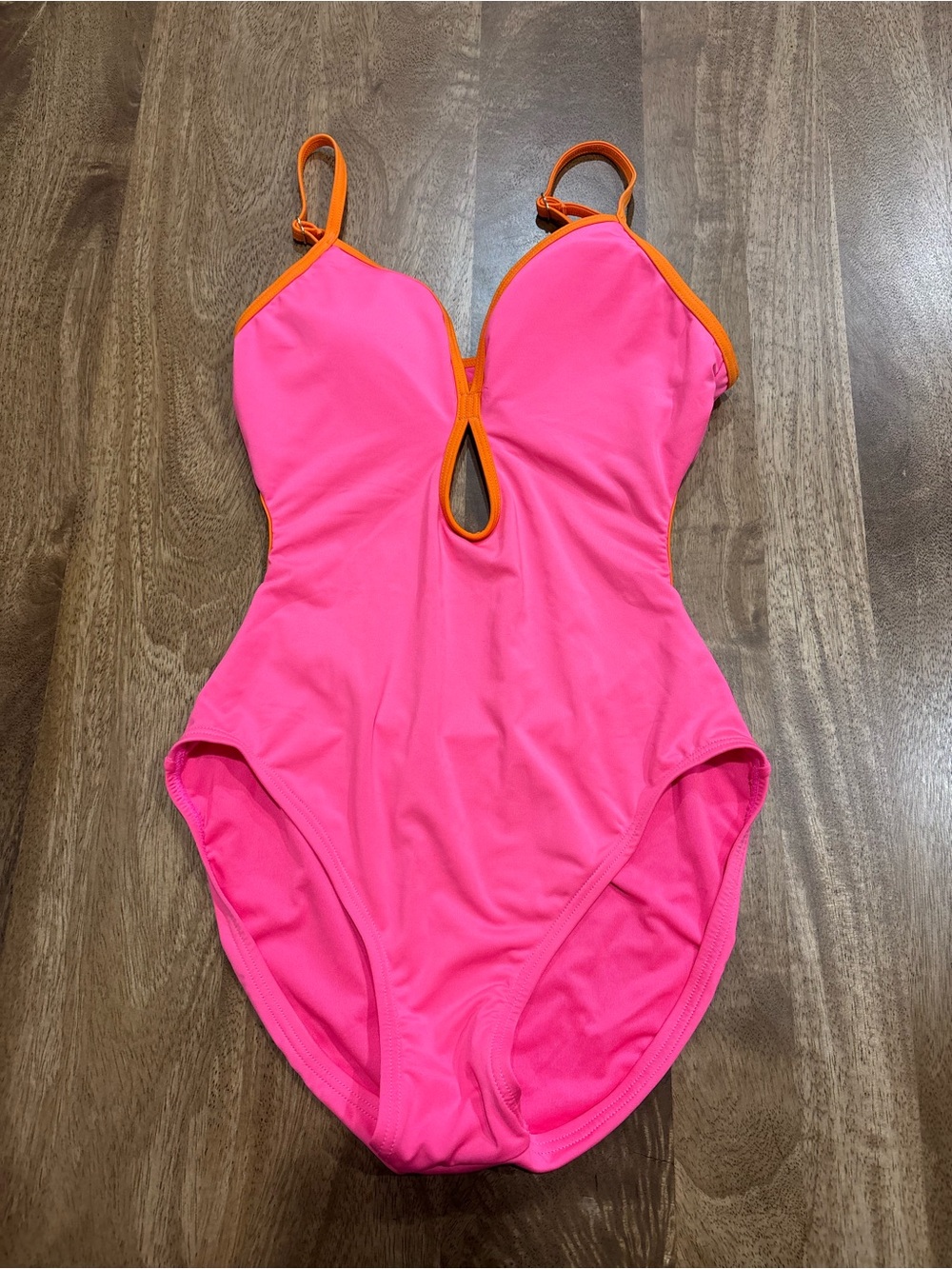 Kate spade Pink One-Piece Swimsuit with Orange Trim